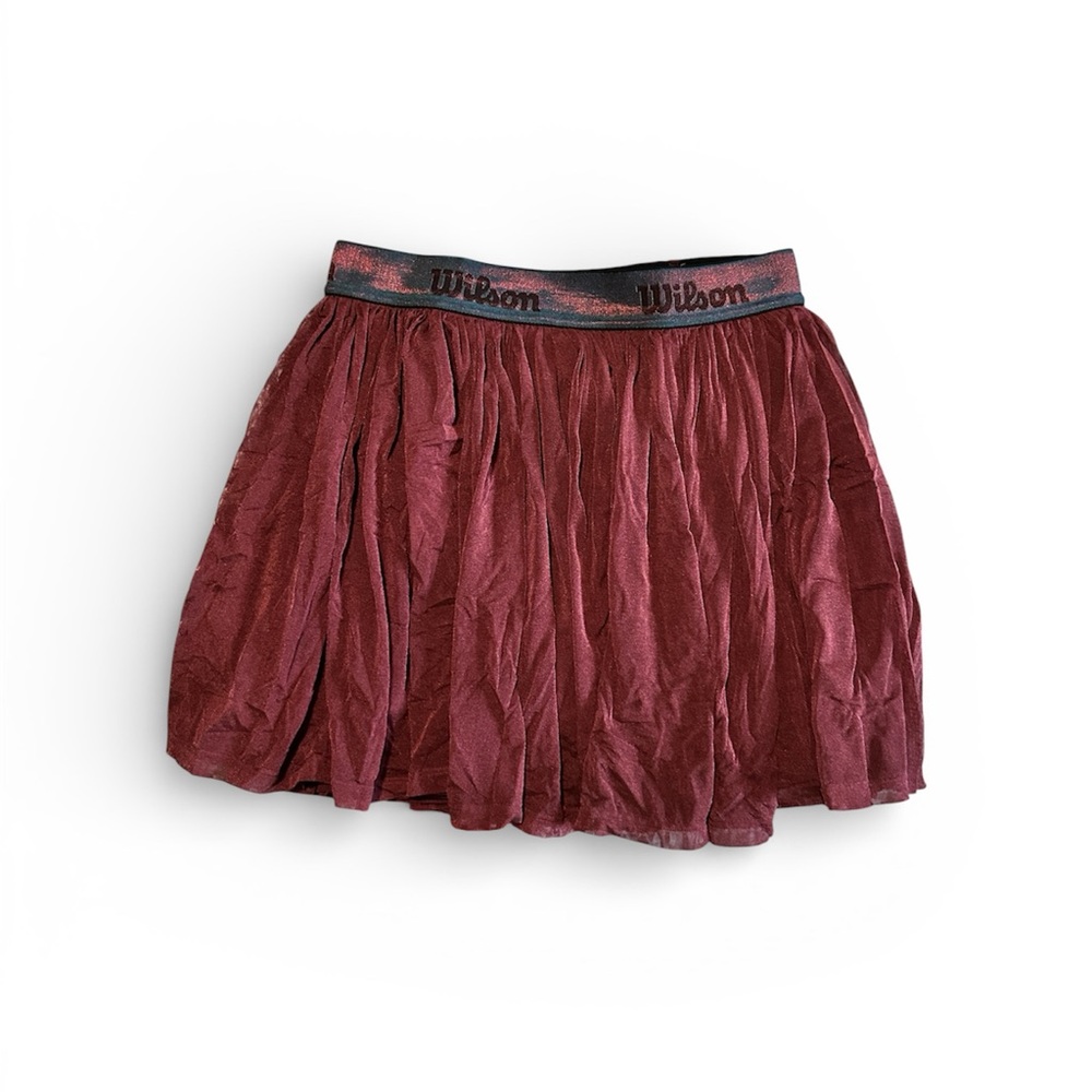 Wilson Burgundy Circle Skirt with Branded Waistband